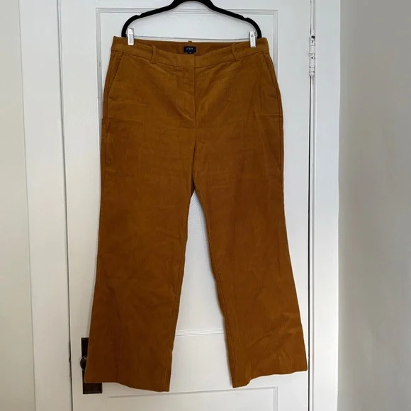 J. Crew Mustard Wide Leg Corduroy Pants - Picture 1 of 5